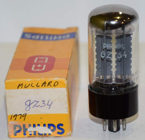 (!!!!) (Best Value Single) GZ34=5AR4 Philips Mullard NOS 1979 (57/40 and 58/40)