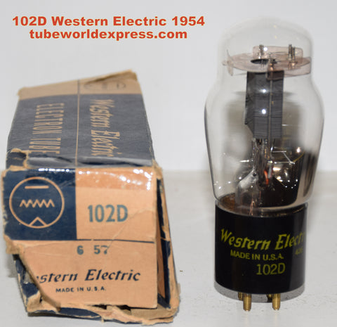 102D Western Electric NOS 1954 large getter (0.7ma Gm=600)