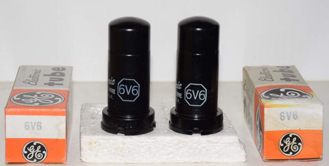 (!!) (BEST PAIR) 6V6 GE metal can NOS 1976 (41.5ma and 42ma) 1-3% matched