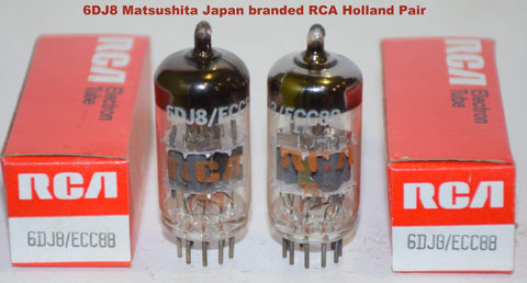 (!!!) (BEST PAIR) 6DJ8 Matshushita JAPAN branded RCA NOS 1975 (19/18ma and 17/20ma)