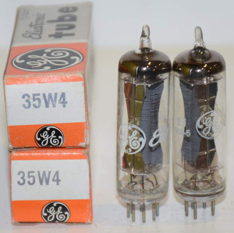 (!!!) (Best Pair) 35W4 GE NOS 1975-1978 (54/40 x 2 tubes)