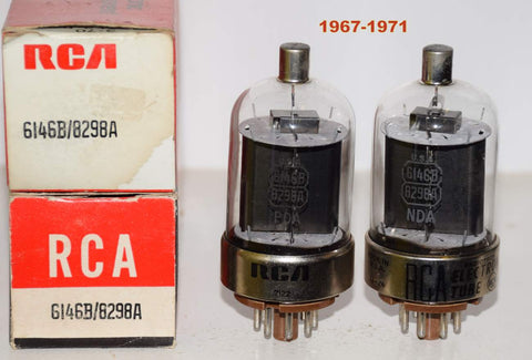 (!!!) (Pair) 6146B RCA NOS 1967-1971 (81ma and 77ma)