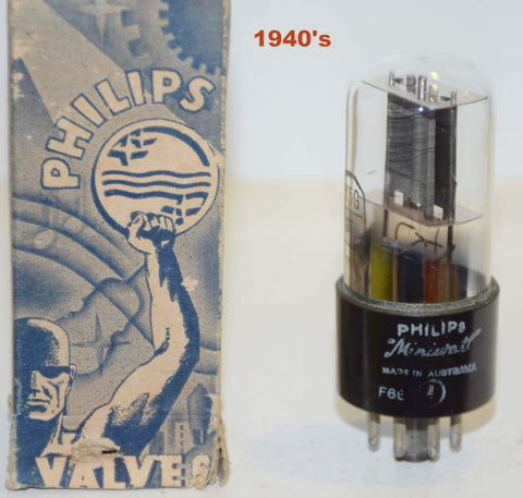 (!!!!) (Best Single) 6X5GT Philips Miniwatt Australia NOS 1940's (53/40 and 53/40)