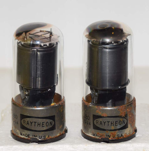 (!!) (1 Pair) 6SH7GT Ken Rad 1950's rebranded Raytheon NOS 1970 (11.2ma and 11.3ma)