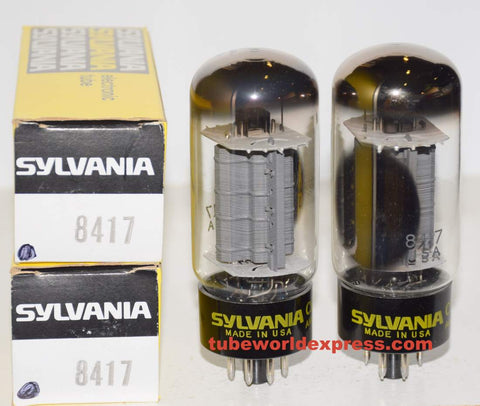 (!!) (Recommended Pair) 8417 Sylvania NOS 1970 era same date codes (109ma and 104.5ma)