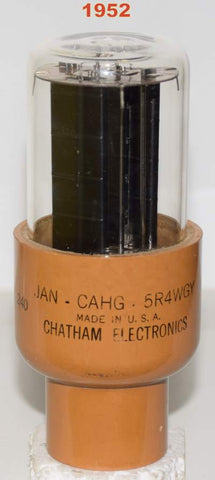 (!) JAN-CAHG-5R4WGY Chatham by Tungsol used/good 1952 (46/40 and 51/40)