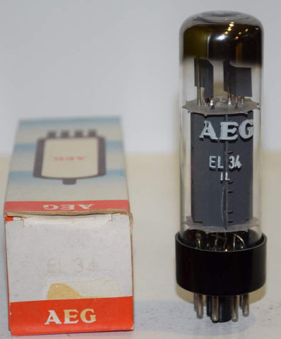 (!!!) (SINGLE) EL34 East Germany RFT branded AEG NOS 1970's (101ma)