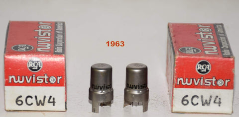 (!!) (Best Pair #1) 6CW4 RCA NOS 1963 (120/60 and 120/60)