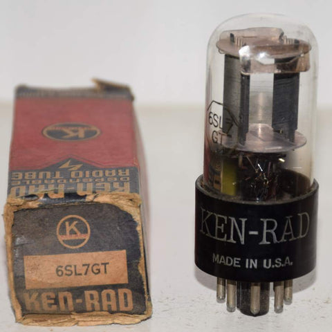 (!!!) (Slightly microphonic Single) 6SL7GT Ken Rad NOS 1945 era (2.6/2.3ma)