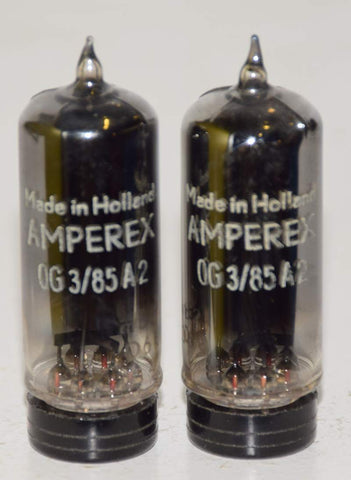 (PAIR) 85A2=0G3 Amperex Holland NOS 1966 (1 pair)