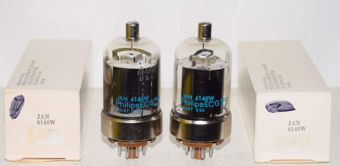 (!!) (Best Pair #2) JAN-6146W Philips by Sylvania NOS 1986 (90ma and 92ma)