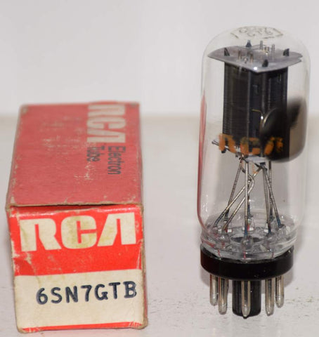 (!!!) (BEST SINGLE) 6SN7GTB RCA coin-base 1973-1974 (9.8/9.8ma) 1-2% section balance