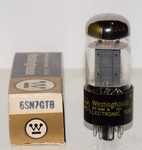 (!!!) (Recommended Single) 6SN7GTB Westinghouse gray plates NOS 1965 (8.6/7.4ma)