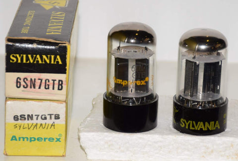 (!!!!) (Recommended Pair) 6SN7GTB Sylvania NOS 1960's - 1970 (9.2/8.6ma and 9.6/8.6ma) (Schiit Freya, Rogue, Modwright OPPO)