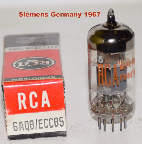 (!!!) (Best Single) ECC85 Siemens Germany NOS rebranded RCA 1967 (12/12ma) 1% section balance