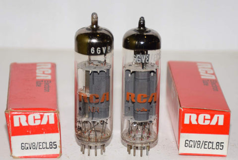 (!!!) (Best Pair) 6GV8=ECL85 RCA Holland NOS 1966-1969 (6.7ma/58ma and 5.8ma/56ma)