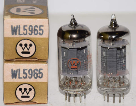 (!!!) (Recommended Pair) WL-5965 Westinghouse NOS 1965 (12/14.2ma and 12/13.2ma)