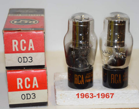 (!!) (Recommended Pair) 0D3 RCA NOS 1963-1967 (argon)