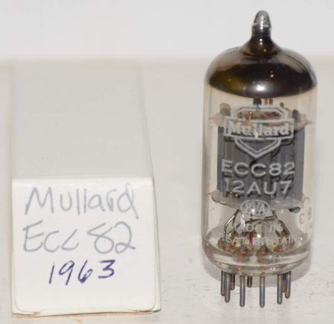 (!!!!) (Best Single #1) 12AU7=ECC82 Mullard UK shield logo NOS 1963 (10.2/11.0ma) (smooth rich sound)