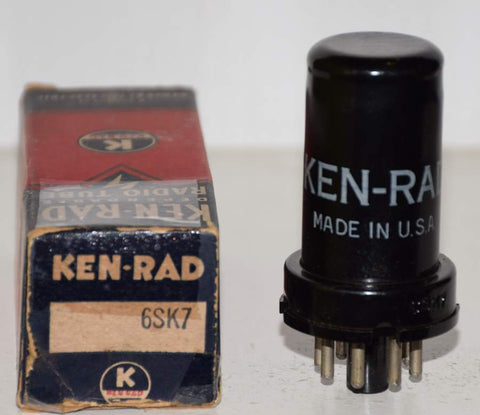 6SK7 Ken Rad metal can NOS 1950 (9.2ma)