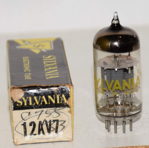 (!) (Single) 12AV7 Sylvania NOS 1960's (12.4/12.0ma)