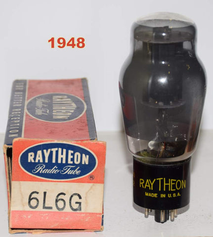 (!) (SINGLE) 6L6G Raytheon NOS 1948 (72ma)