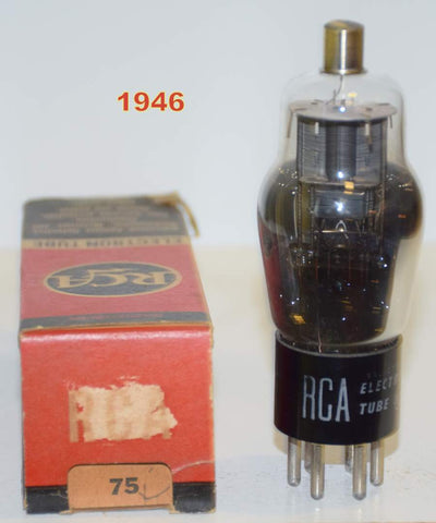 75=VT-75 RCA Dual-Diode Triode NOS 1946 (55/19)