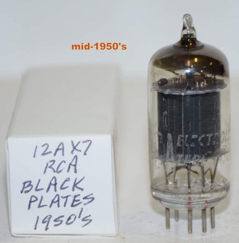 (!!!) (Best Single 1950's) 12AX7 RCA black plates 