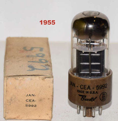 (!!!!) (BEST SINGLE) JAN-CEA-5992=6V6GT Bendix NOS 1955 (44ma) (rare)