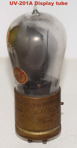 (Display tube) UV-201A Radiotron brass base 1920's (does not work)