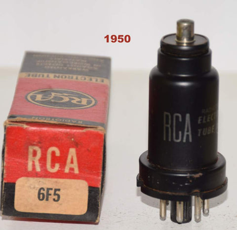 6F5 RCA metal can NOS 1950 (1.0ma Gm=1500)