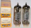 (!!) (Recommended pair) E83F=6689 Philips SQ Holland NOS gold pins 1974 (9.4ma and 9.6ma)