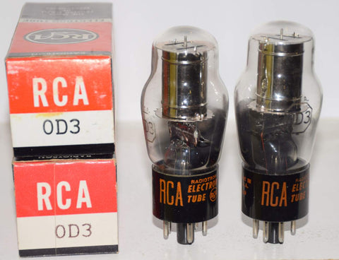 (!) (Recommended Pair) 0D3 RCA NOS 1963-1966