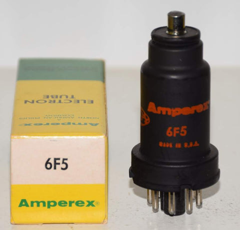 (Best Single) 6F5 GE Amperex metal can NOS (1.6ma Gm=1800)