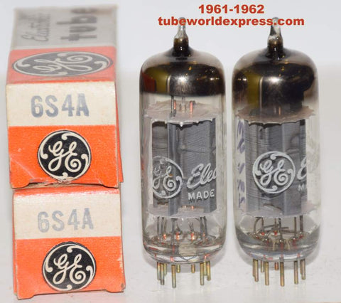 (!!) (Best GE Pair) 6S4A GE NOS 1961-1962 (23.0ma and 23.6ma)