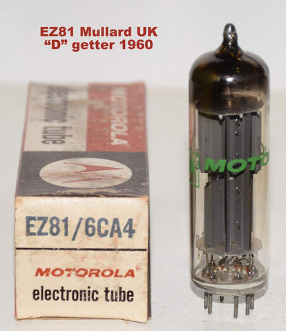 (!!!!) (Best Single) EZ81 Mullard Blackburn UK NOS branded Motorola 