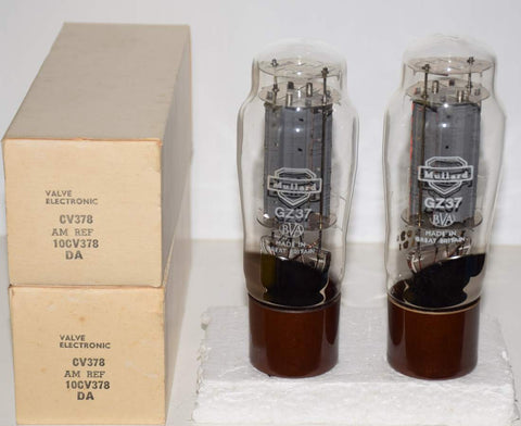 (!!!!) (Best Pair) CV378=GZ37 Mullard NOS 1966 (50-51/40 x 2 tubes) 1% matched