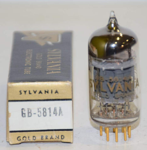(!!!) (Best Single) GB-5814A Sylvania Gold Brand Gold Pins NOS 1960 era (11.8/10.8ma) (same Gm)