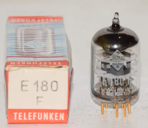 (!!) (Single) 6688=E180F Telefunken Germany <> bottom NOS gold pins 1968 (9ma)