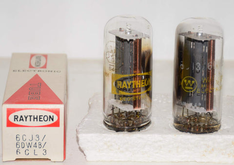 (!) (Good Value Pair) 6DW4B Raytheon Japan like new and Westinghouse NOS 1960's (82-83/60)