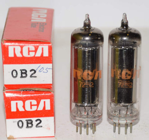 (!!) (Recommended Pair) 0B2 RCA NOS 1972 (neon gas)