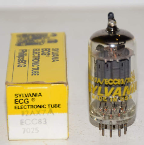 (!!!) (Recommended Single) 12AX7A Sylvania NOS 1970's (Gm=2500/2800 and 2.2/2.7ma)