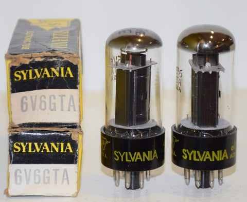 (!!!) (Recommended Pair) 6V6GTA Sylvania NOS 1960's (37.5ma and 39.5ma)