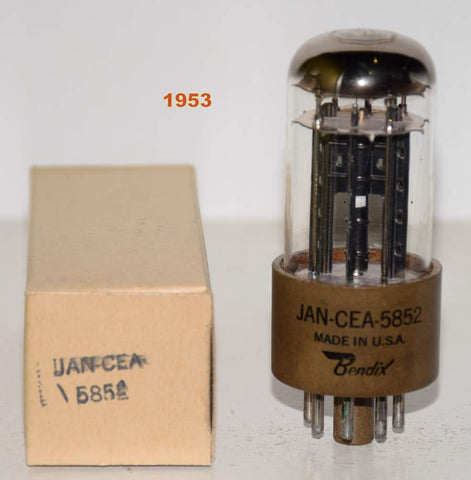 (!!!!) (Best Single) JAN-CEA-5852=6X5GT Bendix NOS 1953 (65/40 and 67/40) (Best Audio Grade 6X5GT)