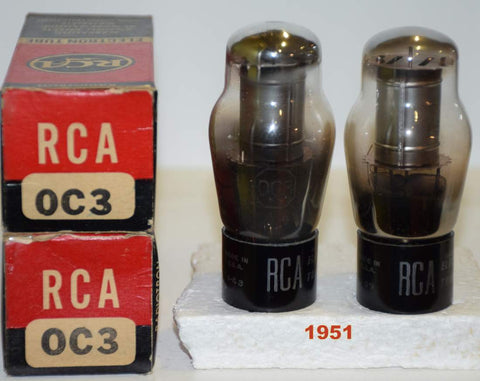(!) 0C3 RCA used/test like new 1951 (1 pair)