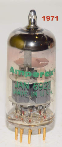 (!!!!) (NICE SINGLE) JAN-6922 Amperex USA like new 1971 (13.4/12.6ma)