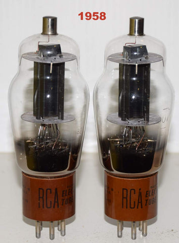 (!!!!) (Best Pair) 807 RCA black plates NOS 1958 very good condition (62.5ma and 65ma)