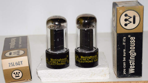 (!!!) (PAIR) 25L6GT Westinghouse NOS 1962-1963 (88/60 and 90/60)