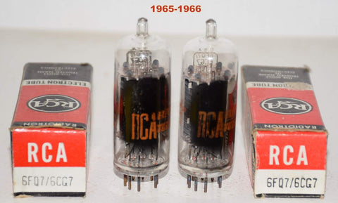 (!!!) (Best Pair #3) 6FQ7 RCA clear top NOS 