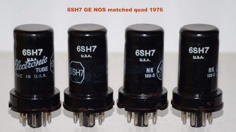 (!!) (Best Quad) 6SH7 GE metal can NOS 1976 (10.2, 10.2, 10.2, 10.2mA)